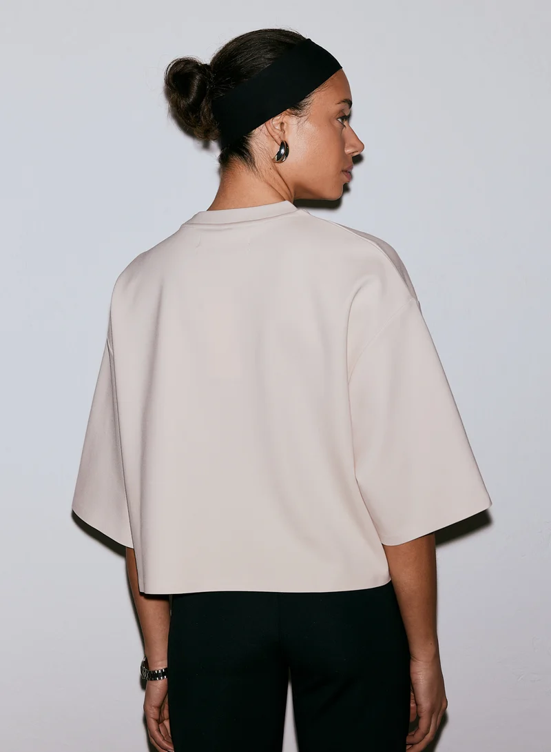 Sand Luxe Boxy Short Sleeve