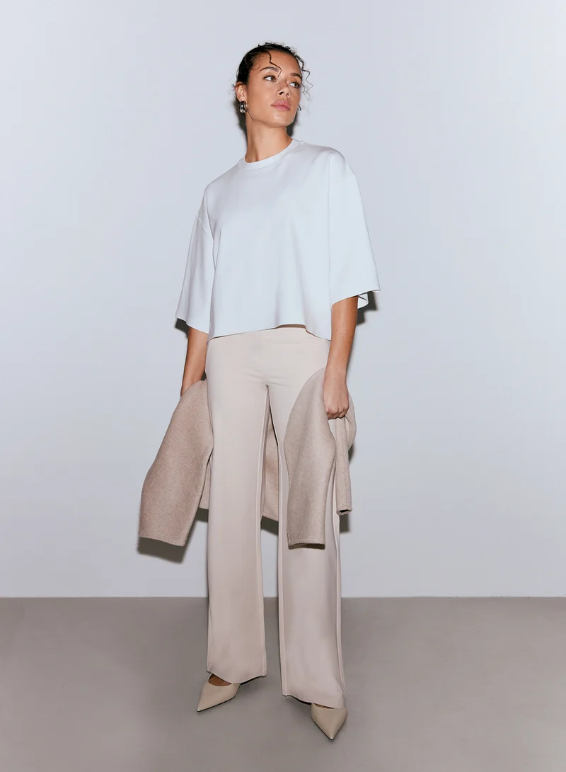 White Luxe Boxy Short Sleeve