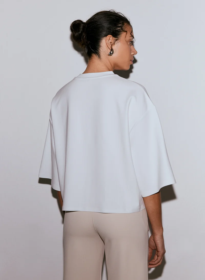 White Luxe Boxy Short Sleeve