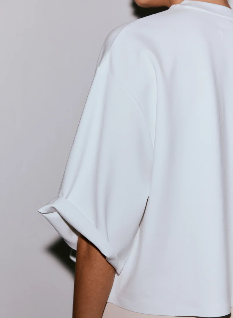 White Luxe Boxy Short Sleeve