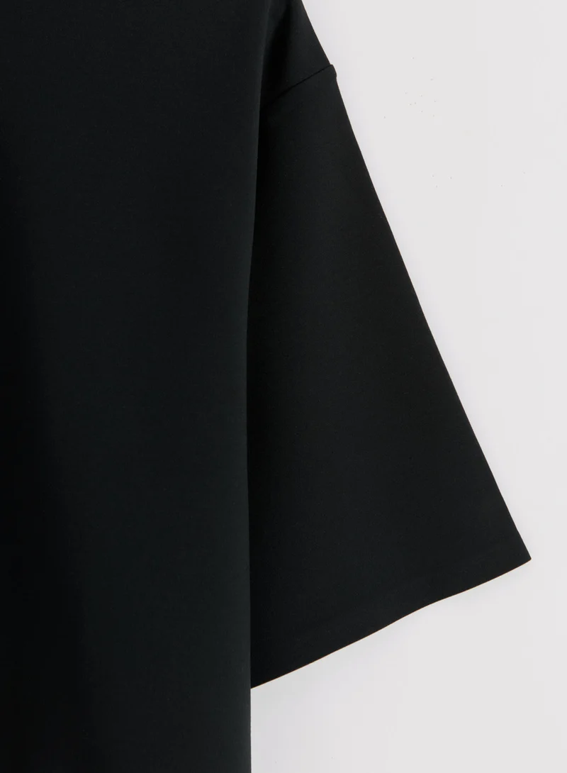 Black Luxe Boxy Short Sleeve