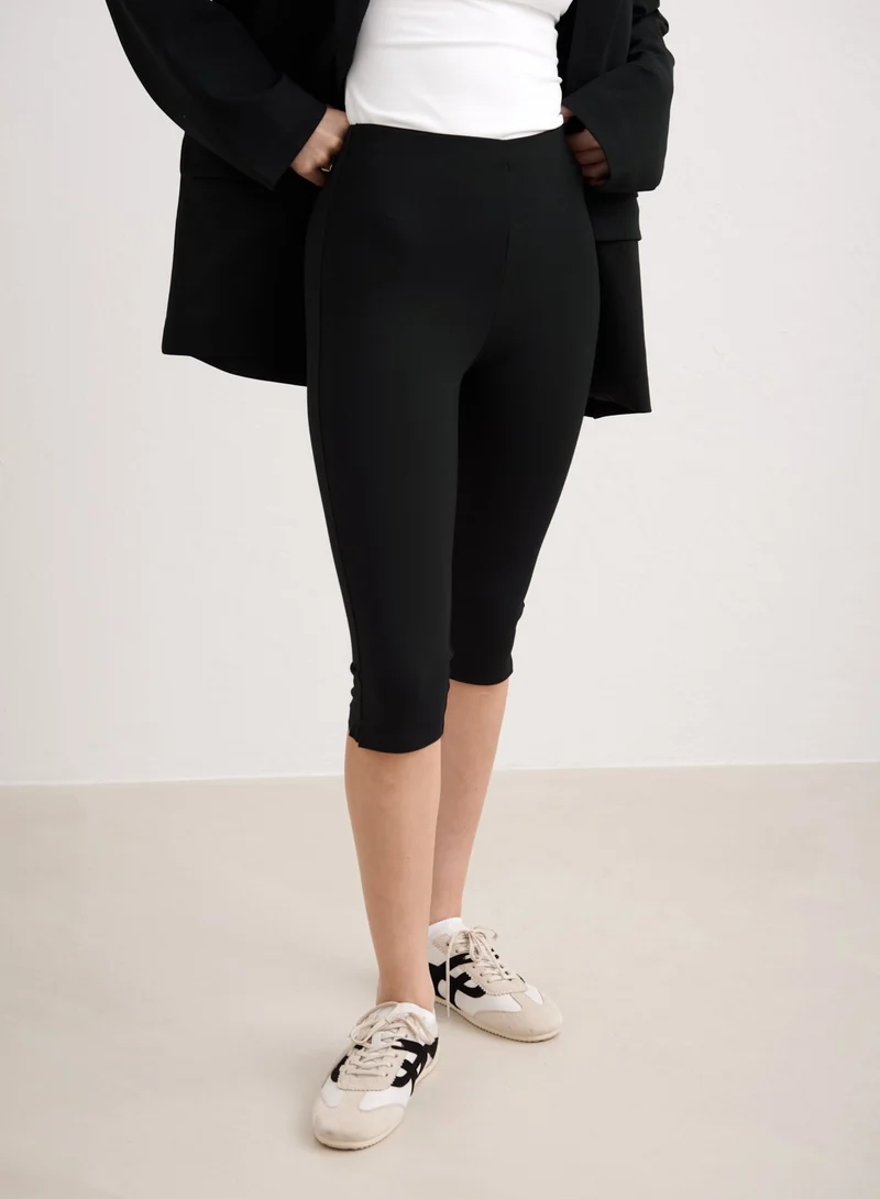 Black Luxe Capri Pants