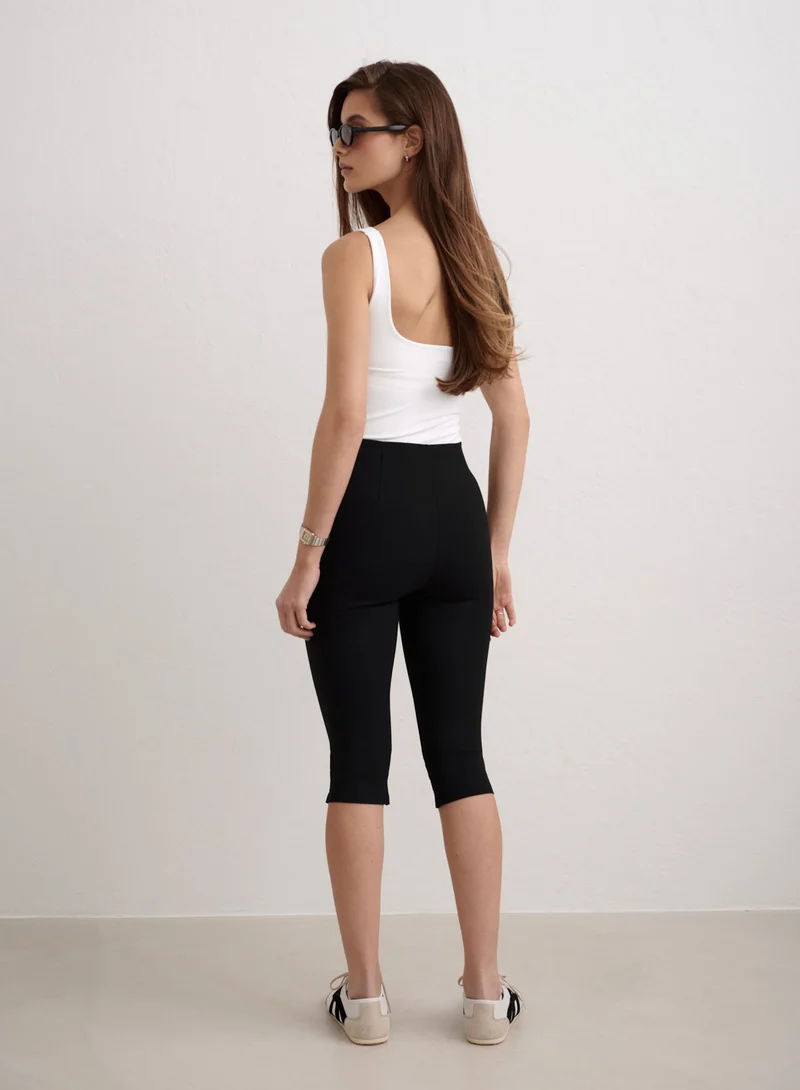 Black Luxe Capri Pants