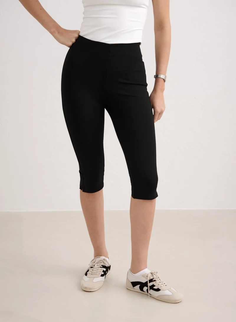 Black Luxe Capri Pants
