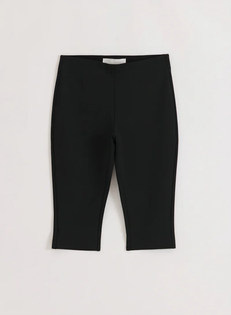 Black Luxe Capri Pants