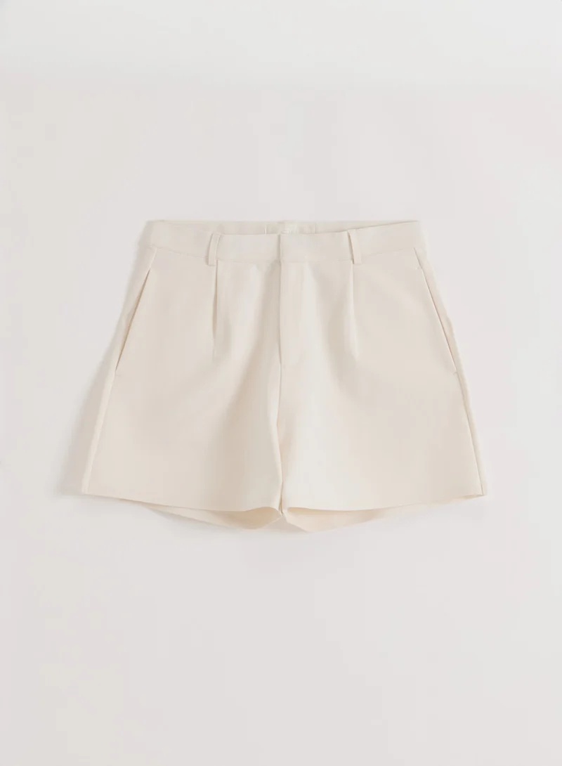 Off White Luxe Bermuda Shorts