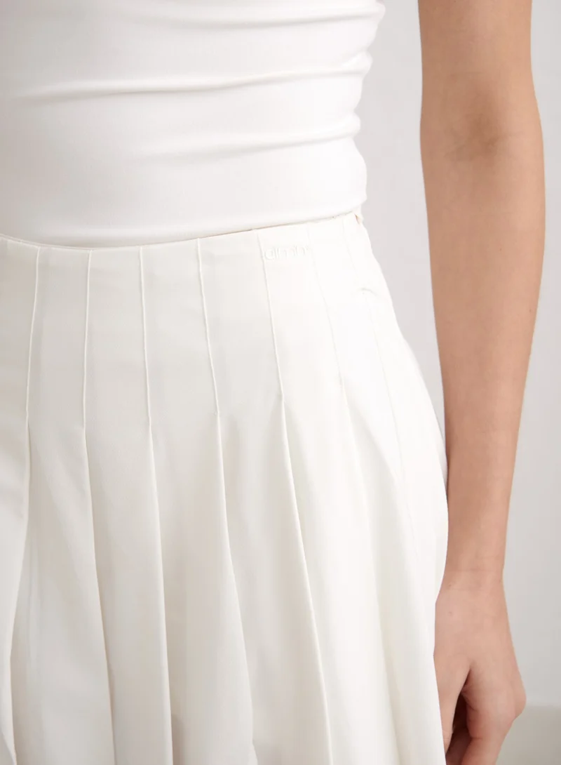 Off White Pleated Skort