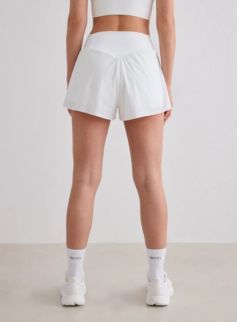 White Running Shorts