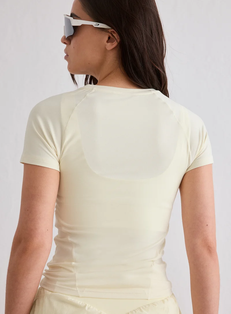 Lemon White Soft Basic Short Sleeve