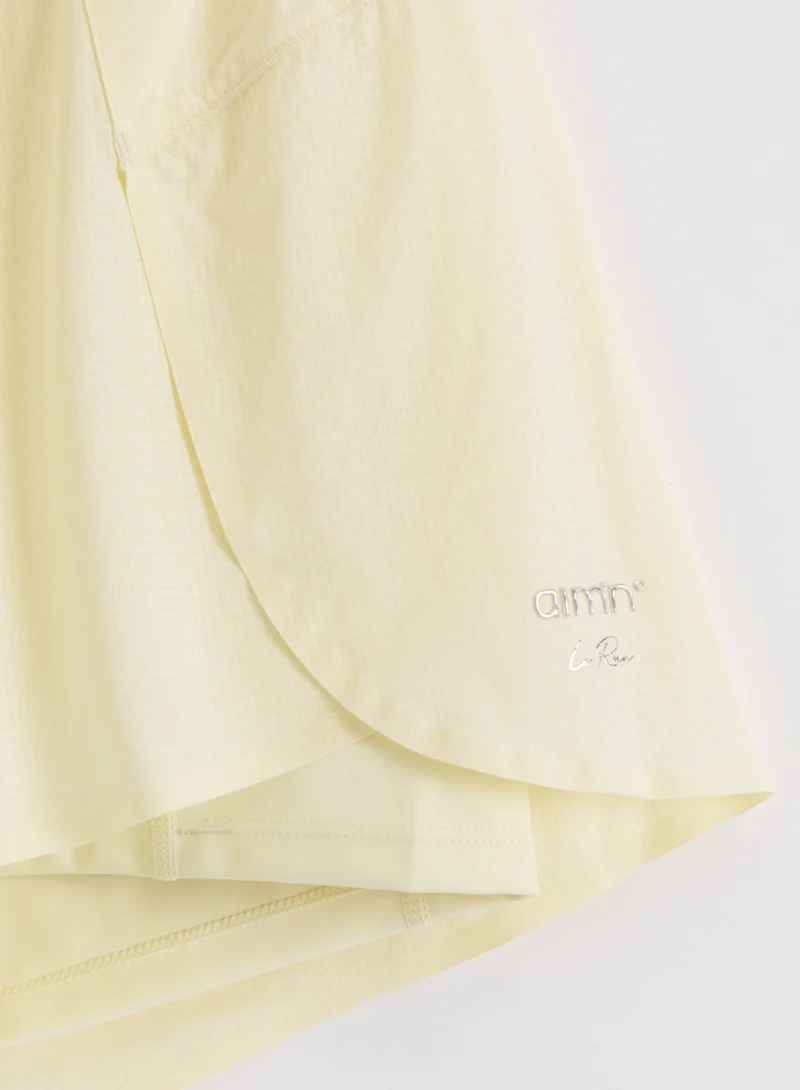 Lemon White Running Shorts