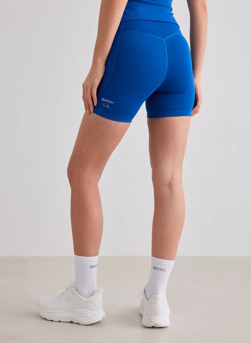 Azure Running Midi Biker Shorts