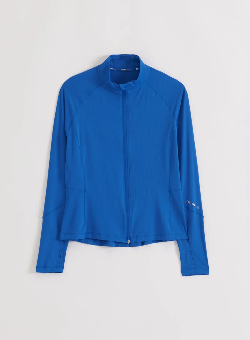 Azure Running Zip Long Sleeve