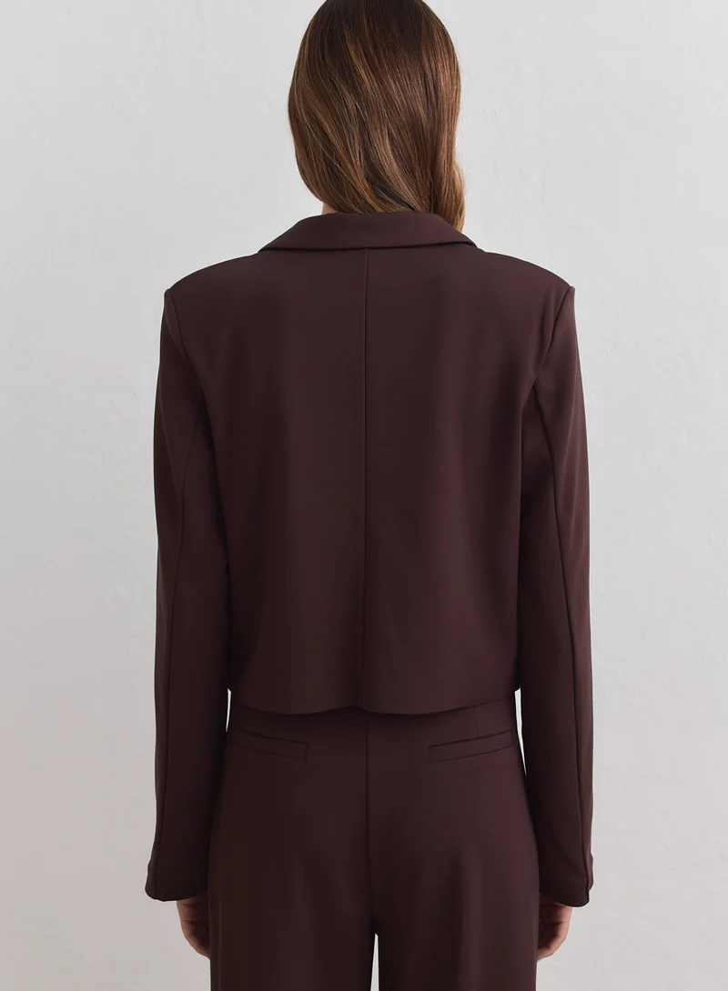 Chocolate Luxe Short Blazer