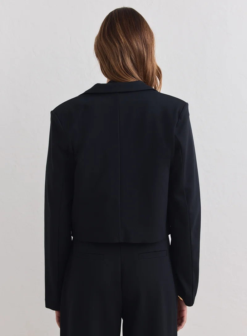 Black Luxe Short Blazer