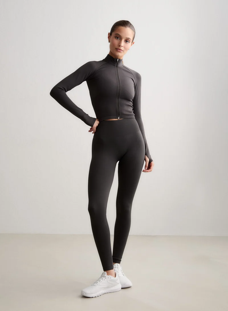 Shadow Grey Shape Seamless Tall Tights
