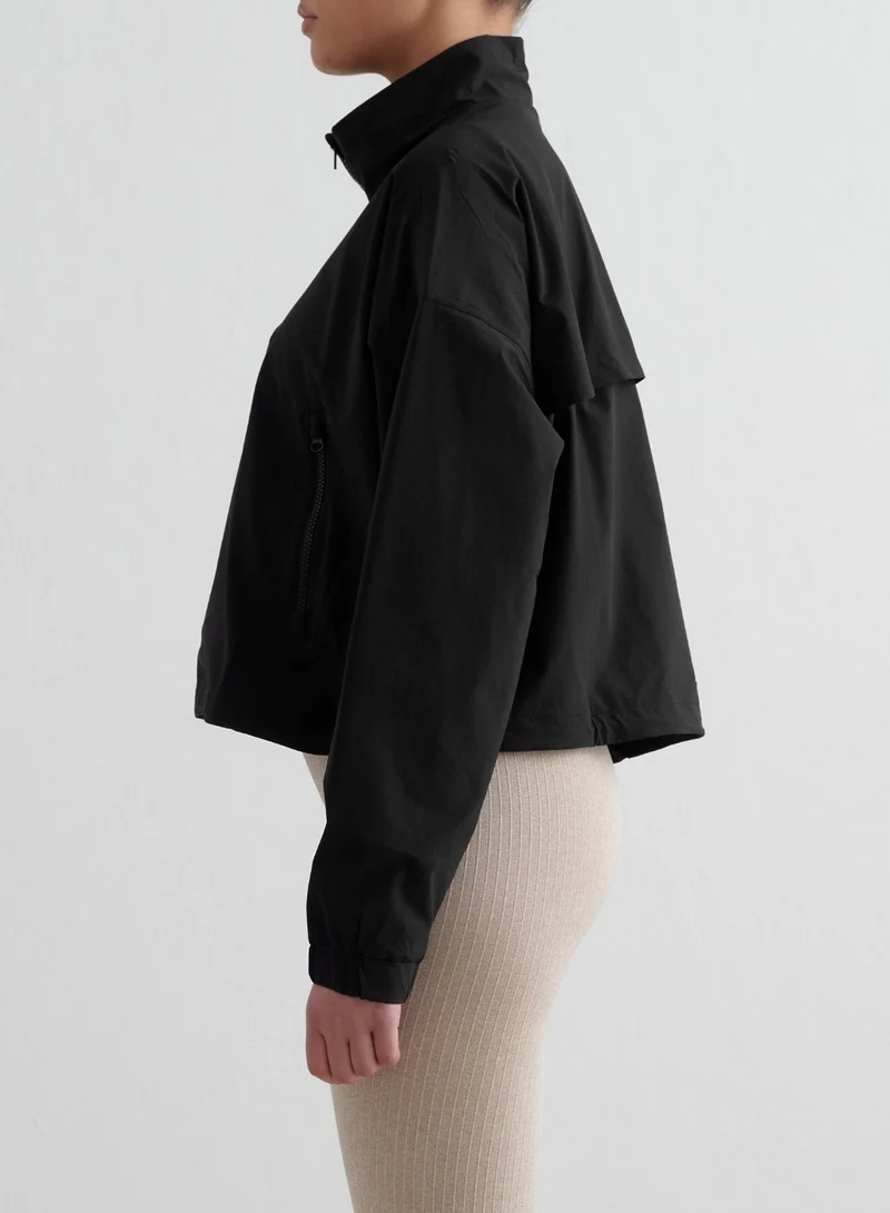 Black Windbreaker Jacket