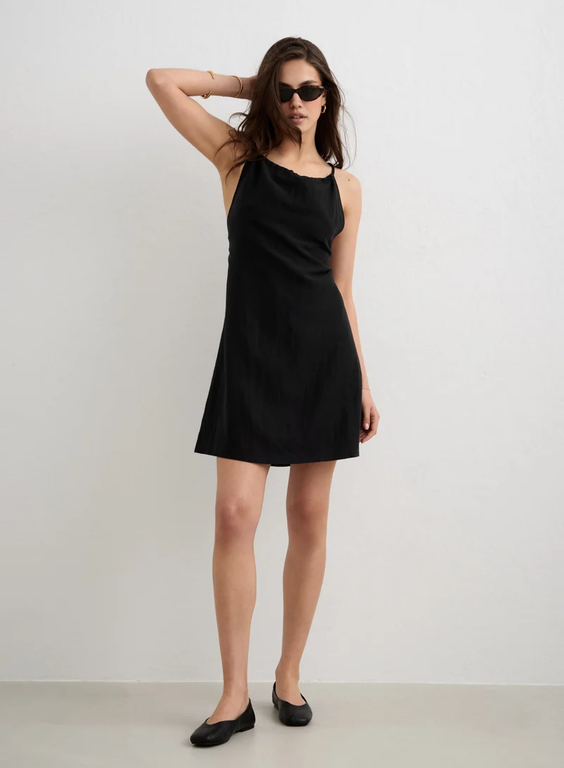 Black Riviera Short Dress