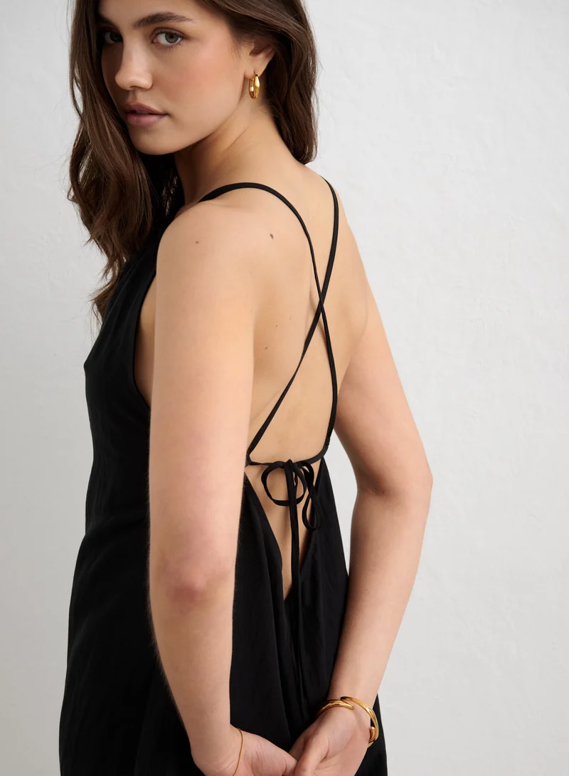 Black Riviera Short Dress