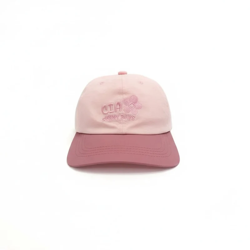 Cappello bambina baseball nylon bicolor - Rosa