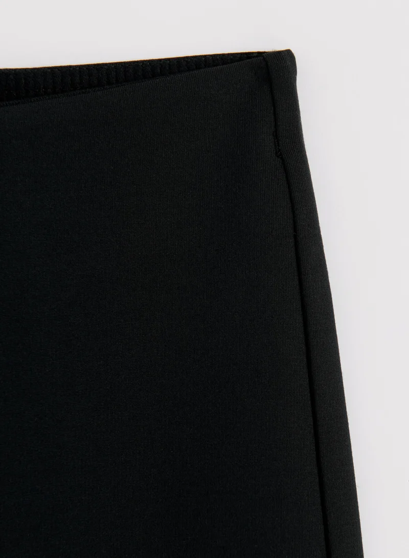Black Luxe Kick Flare Leggings