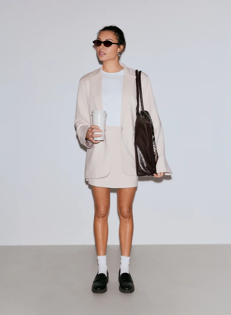 Sand Luxe Relaxed Blazer