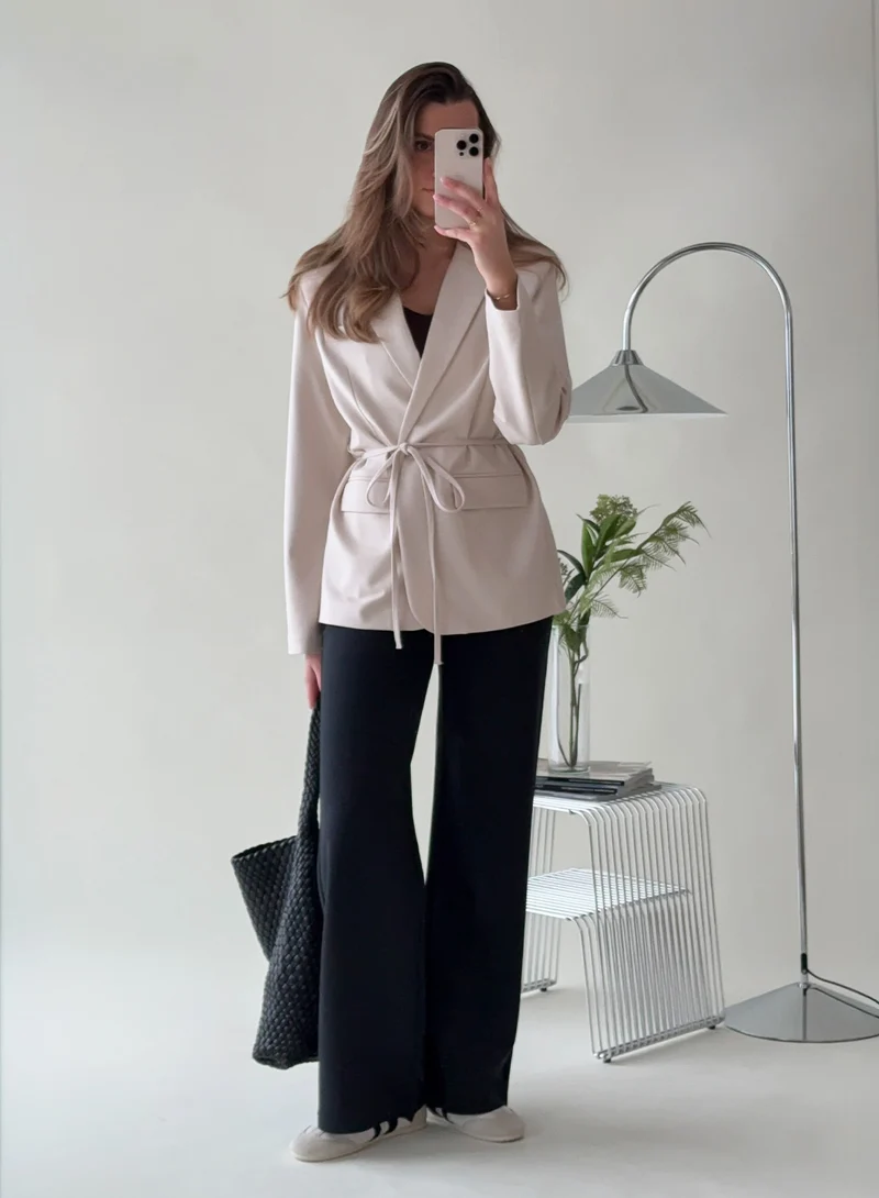 Sand Luxe Relaxed Blazer