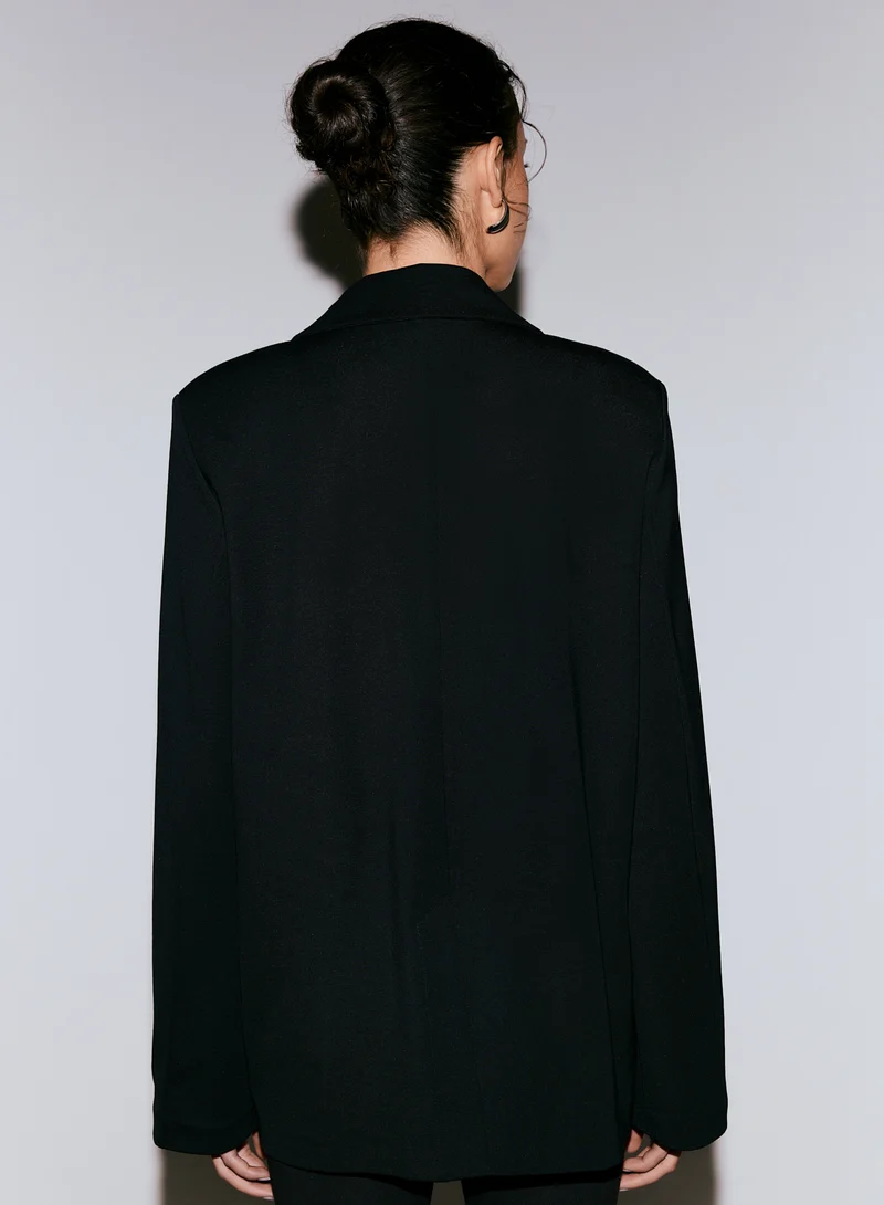 Black Luxe Relaxed Blazer