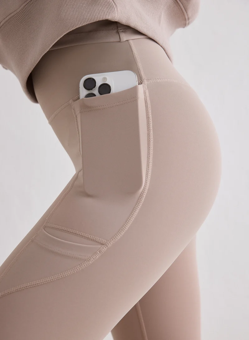 Dark Clay Running Tights 7/8