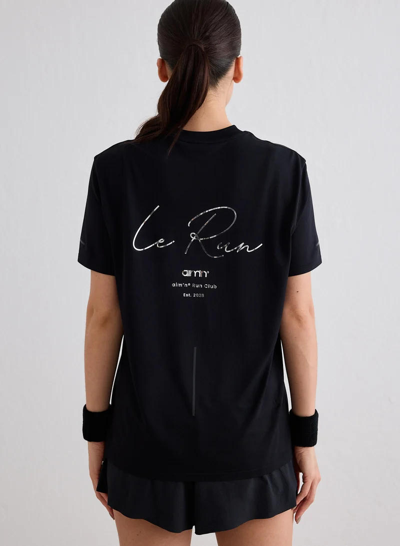 Black Le Run Seamless Running T-shirt