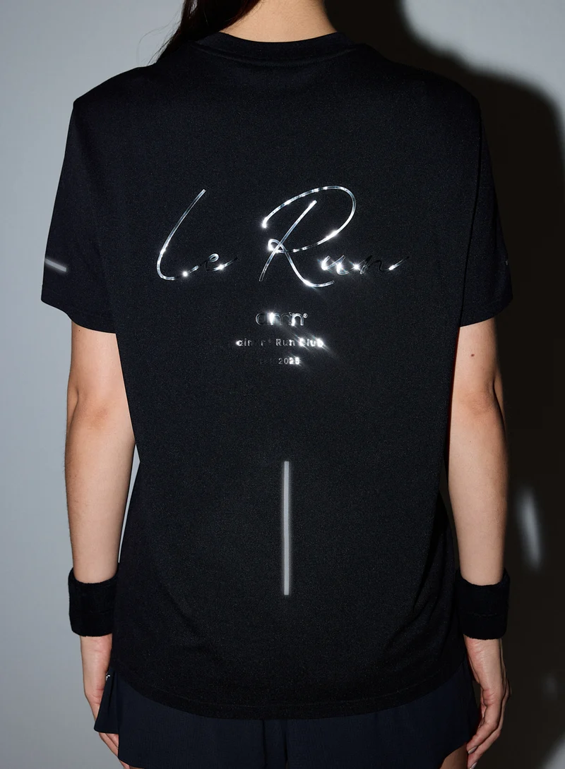 Black Le Run Seamless Running T-shirt