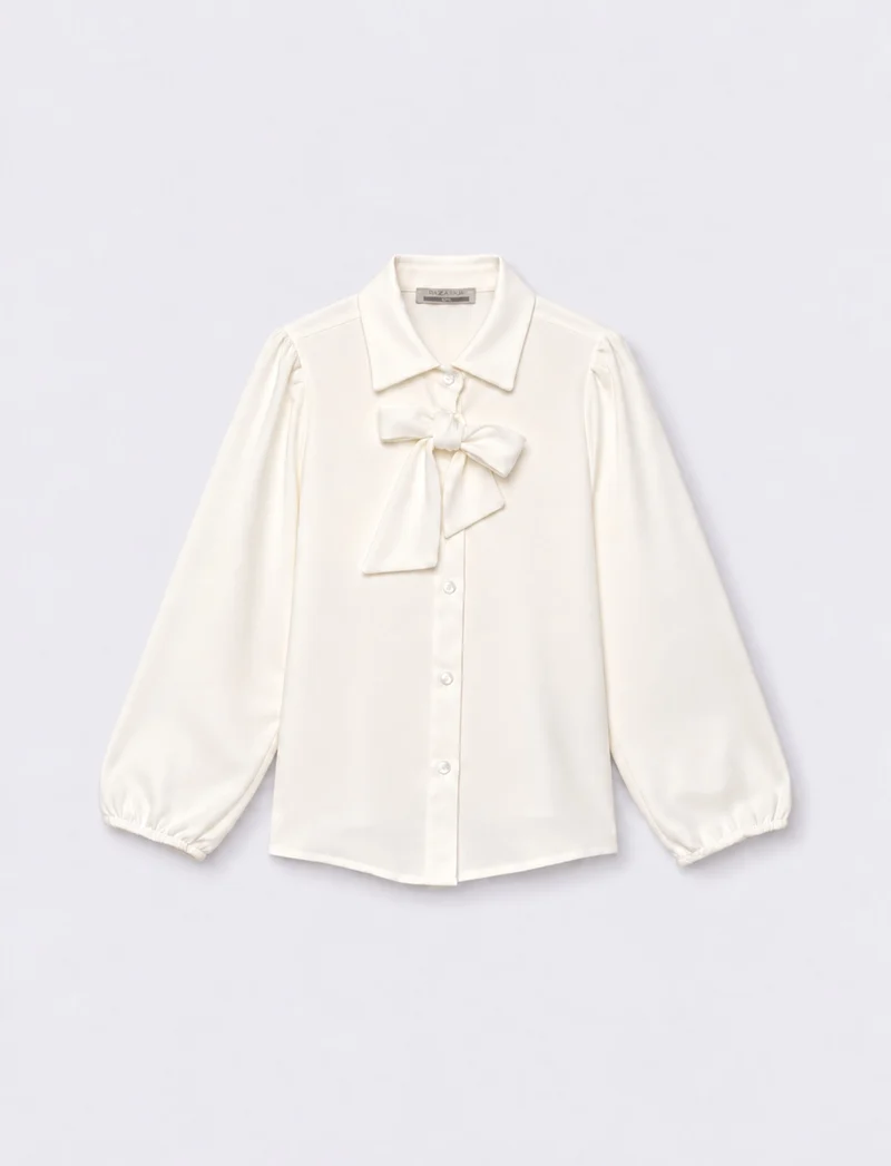 Camicia da bambina - Bianco
