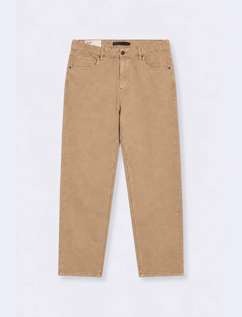 PANTALONI 5 TASCHE SLIM FIT - Beige