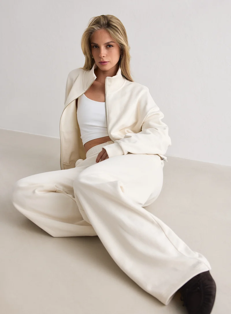 Cream Chunky Terry Sweatpants