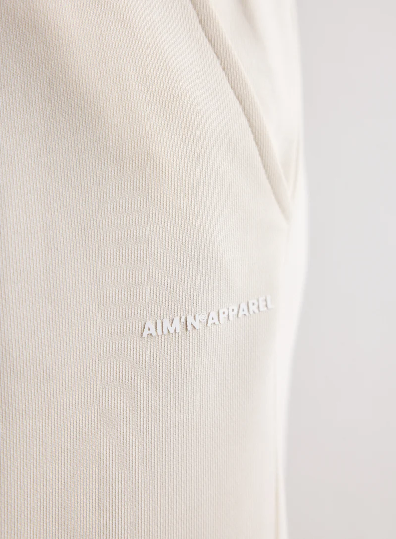 Cream Chunky Terry Sweatpants