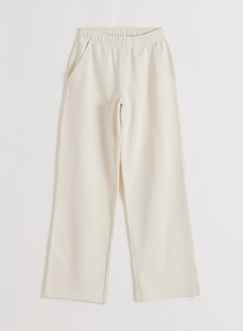 Cream Chunky Terry Sweatpants