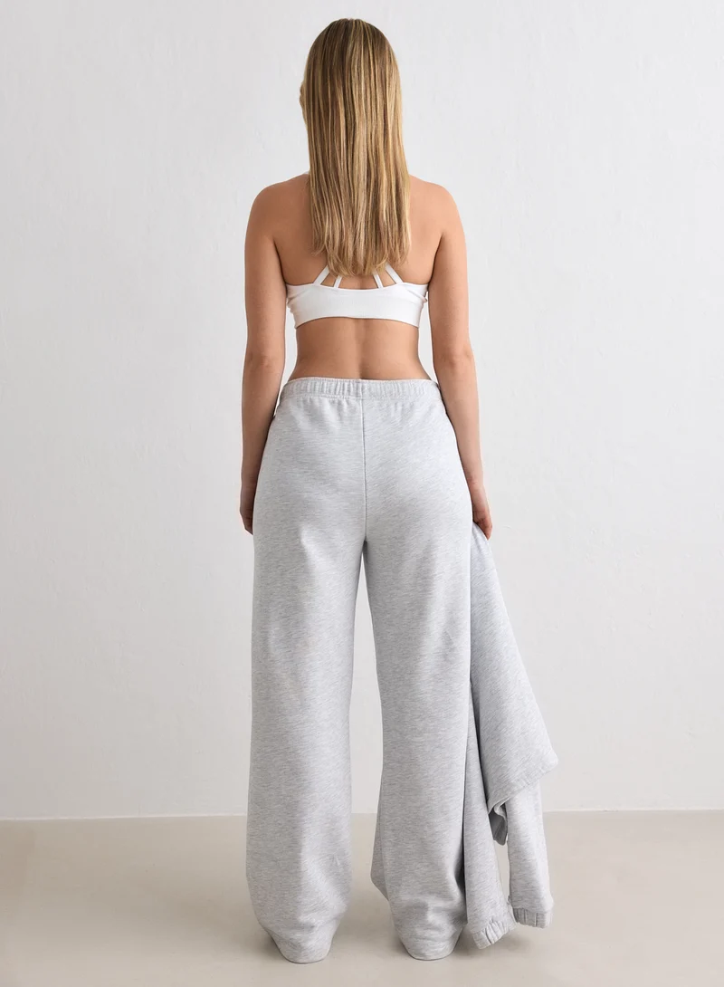 Light Grey Melange Chunky Terry Sweatpants