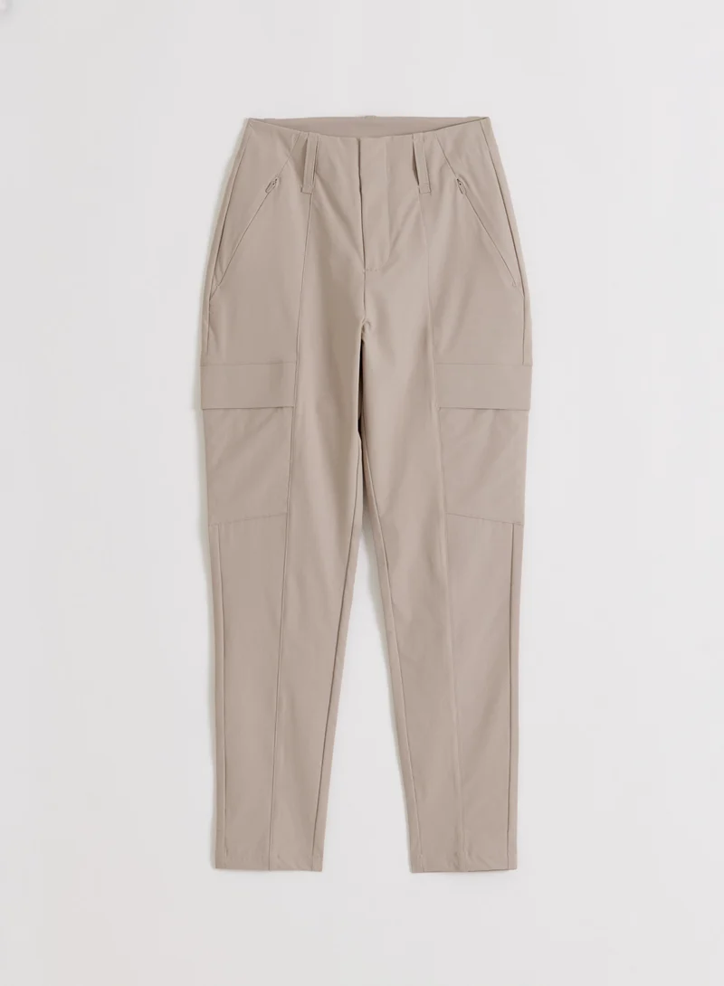 Dark Clay Straight Leg Cargo Pants