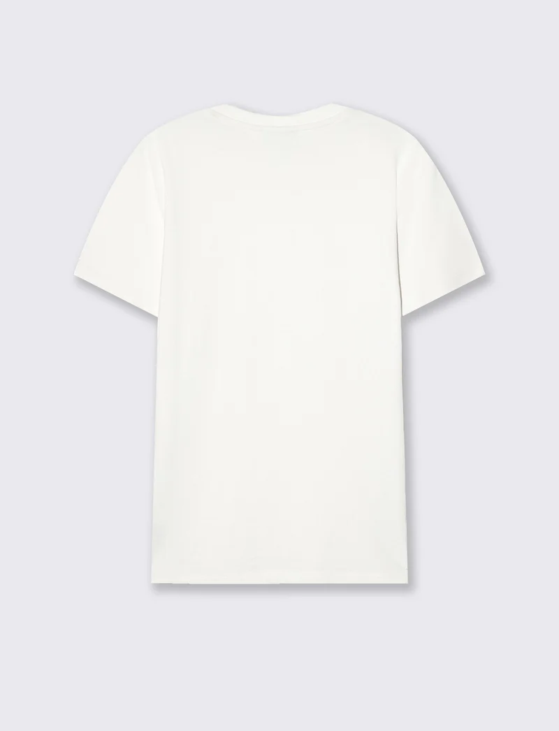 T-SHIRT IN PIQUET PREMIUM - Bianco