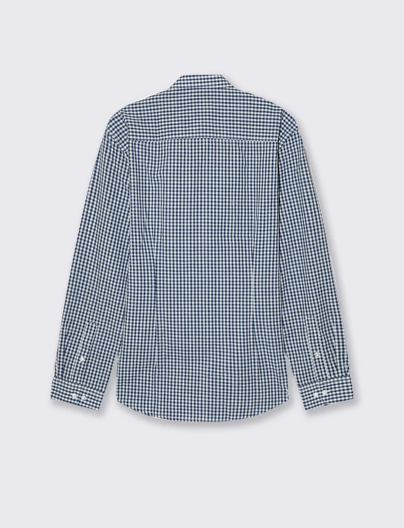 CAMICIA REGULAR FIT EASY IRON UNITA ED A FANTASIA - navy