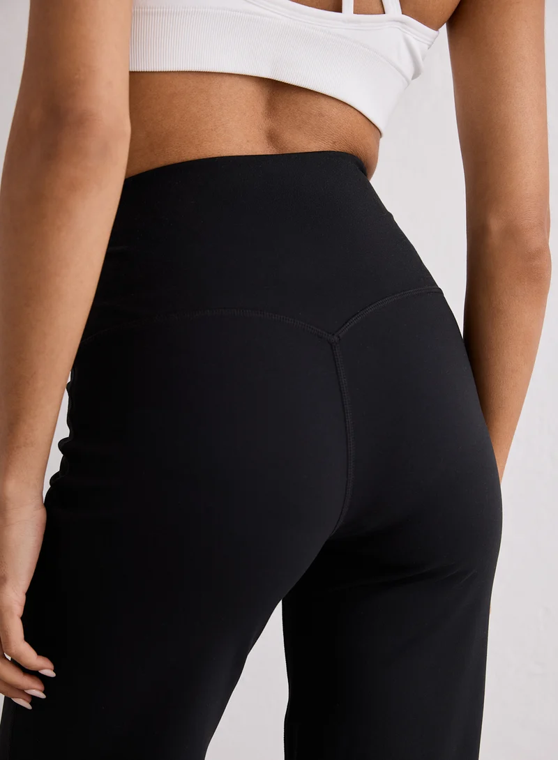 Black Sense Straight Leg Tights