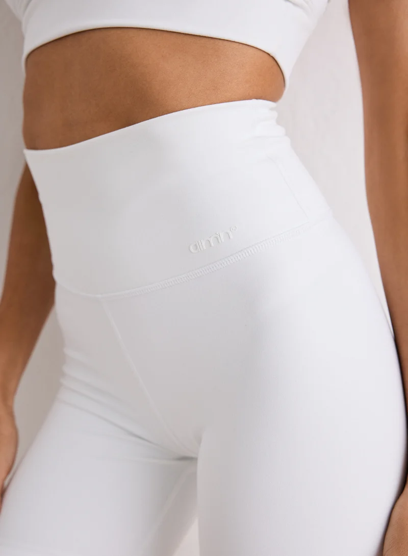 White Sense Midi Biker Shorts