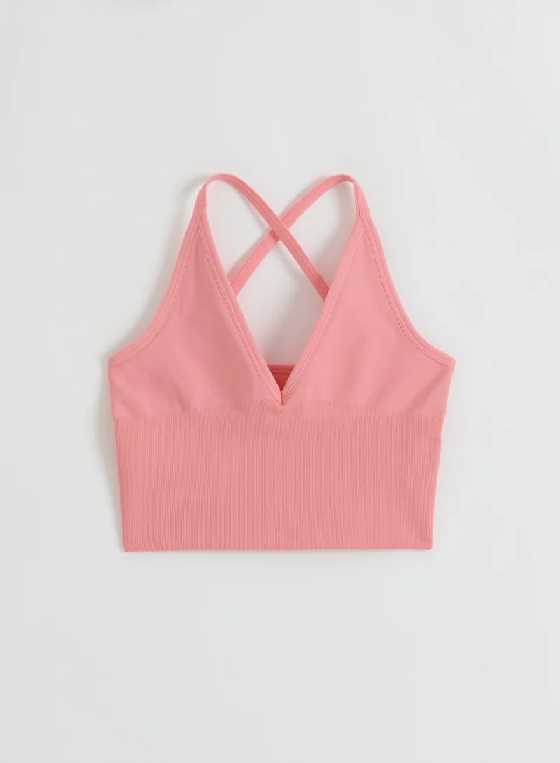 Blush Shape Seamless Cross Back Bralette