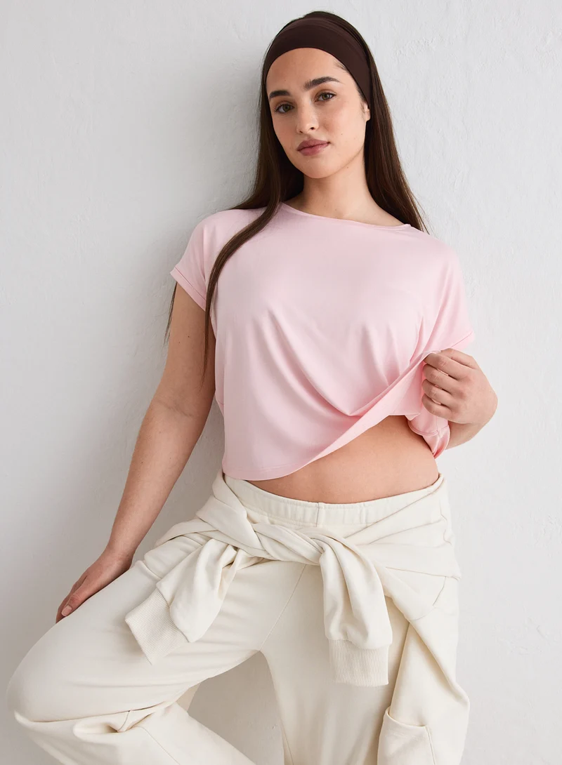 Ballerina Soft Basic Roll Sleeve Top