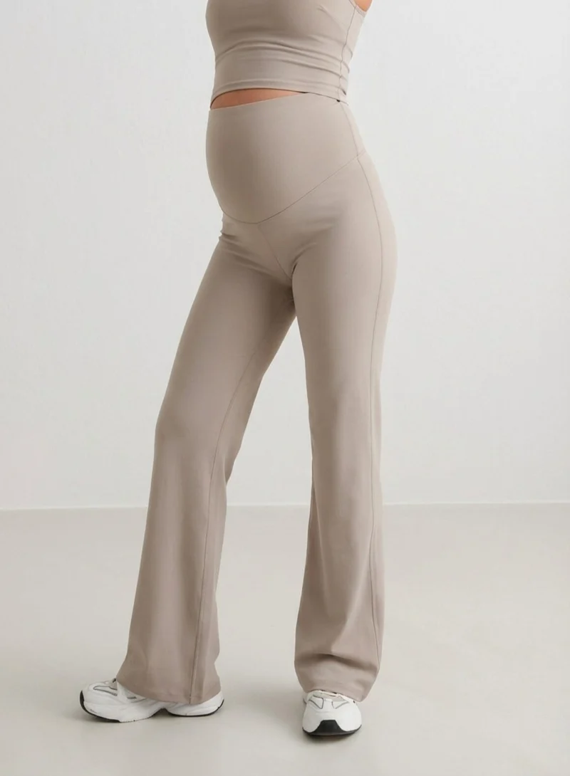 Dark Clay Sense Maternity Wide Pants