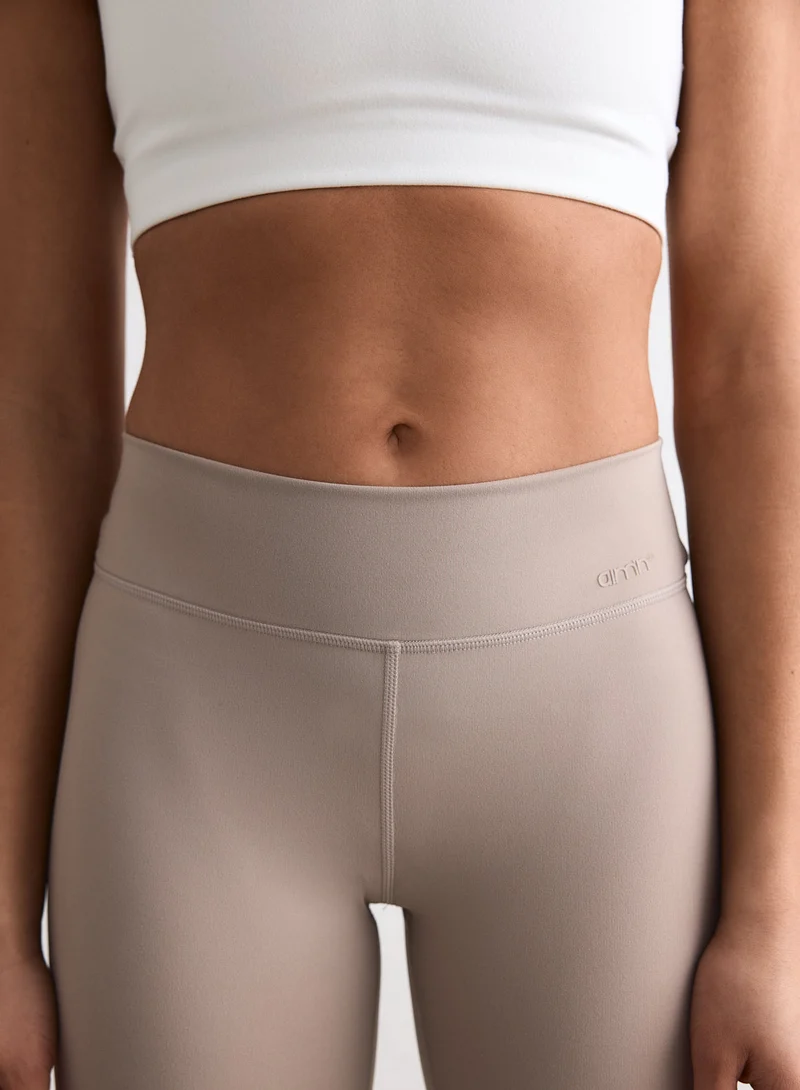 Dark Clay Sense Mid Waist Flare Tights