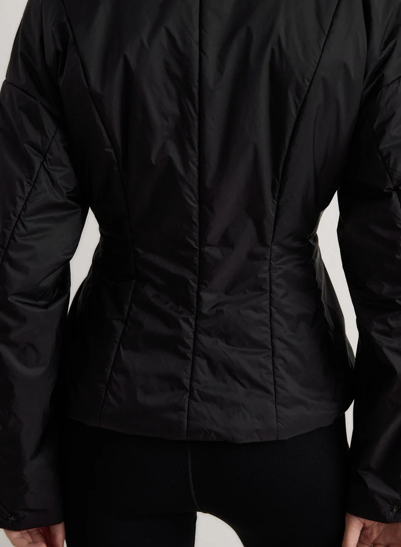 Black High Neck Contour Jacket