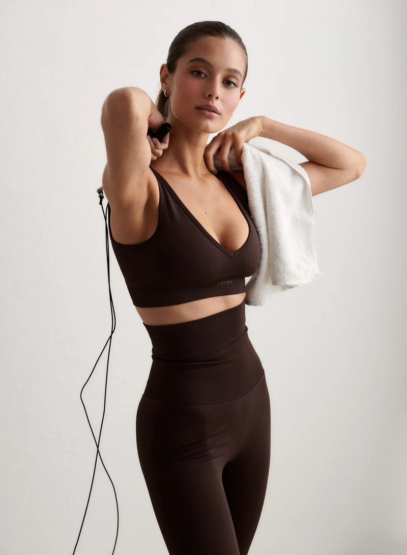 Chocolate Shape Seamless Deep Cut Bra