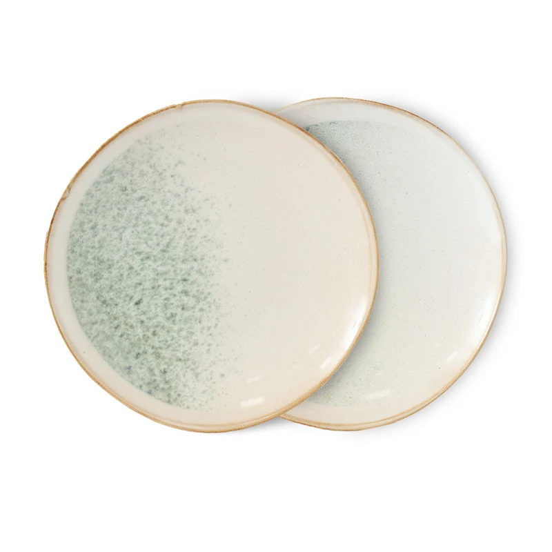 70s ceramics side plates set of 2