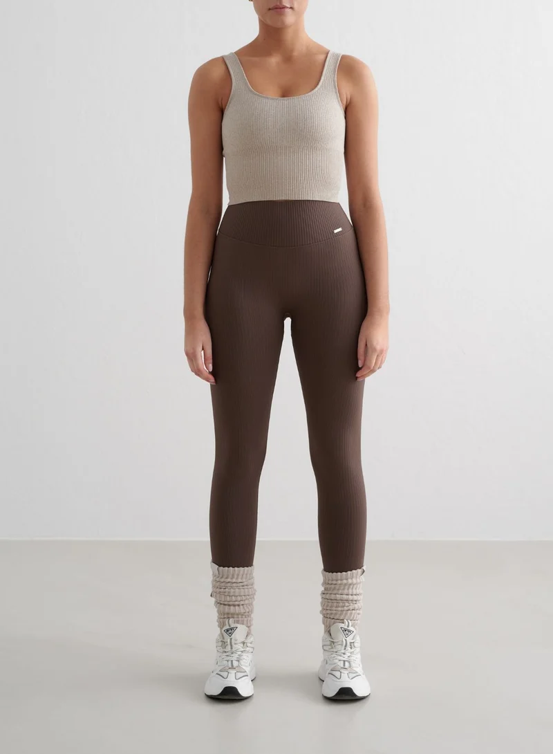 Macchiato Ribbed Seamless Tall Tights