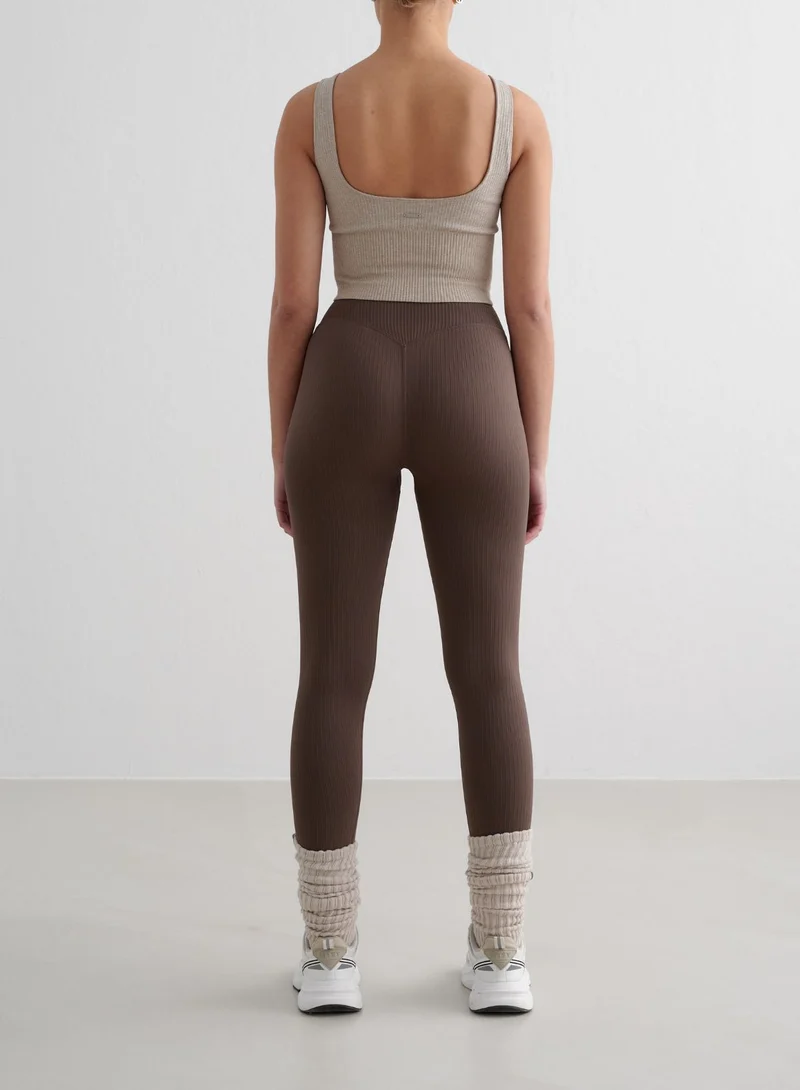 Macchiato Ribbed Seamless Tall Tights